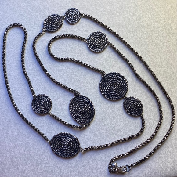 David Yurman "Cable Coil" Sterling Necklace - Picture 6 of 10